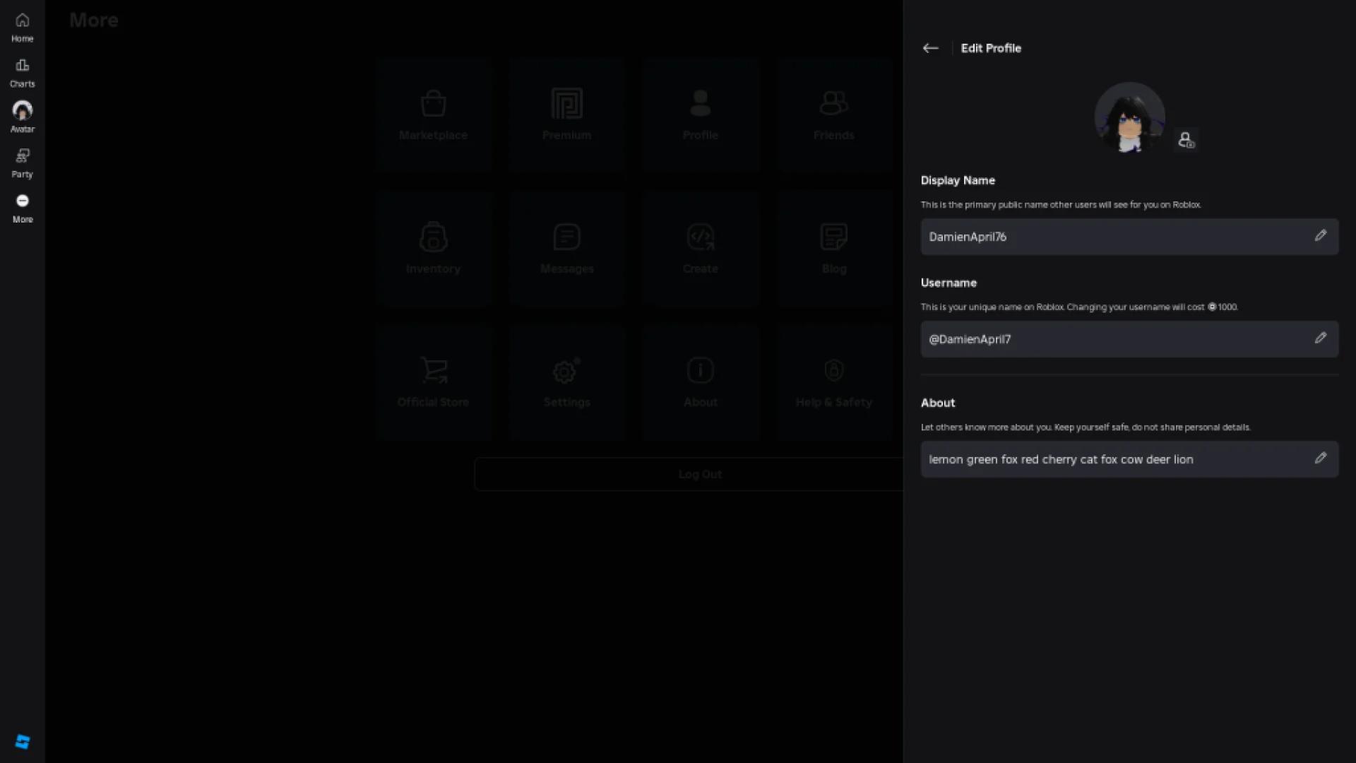 Jak edytować swój profil Roblox, aby zweryfikować się z botem BGS INFINITY na Discordzie