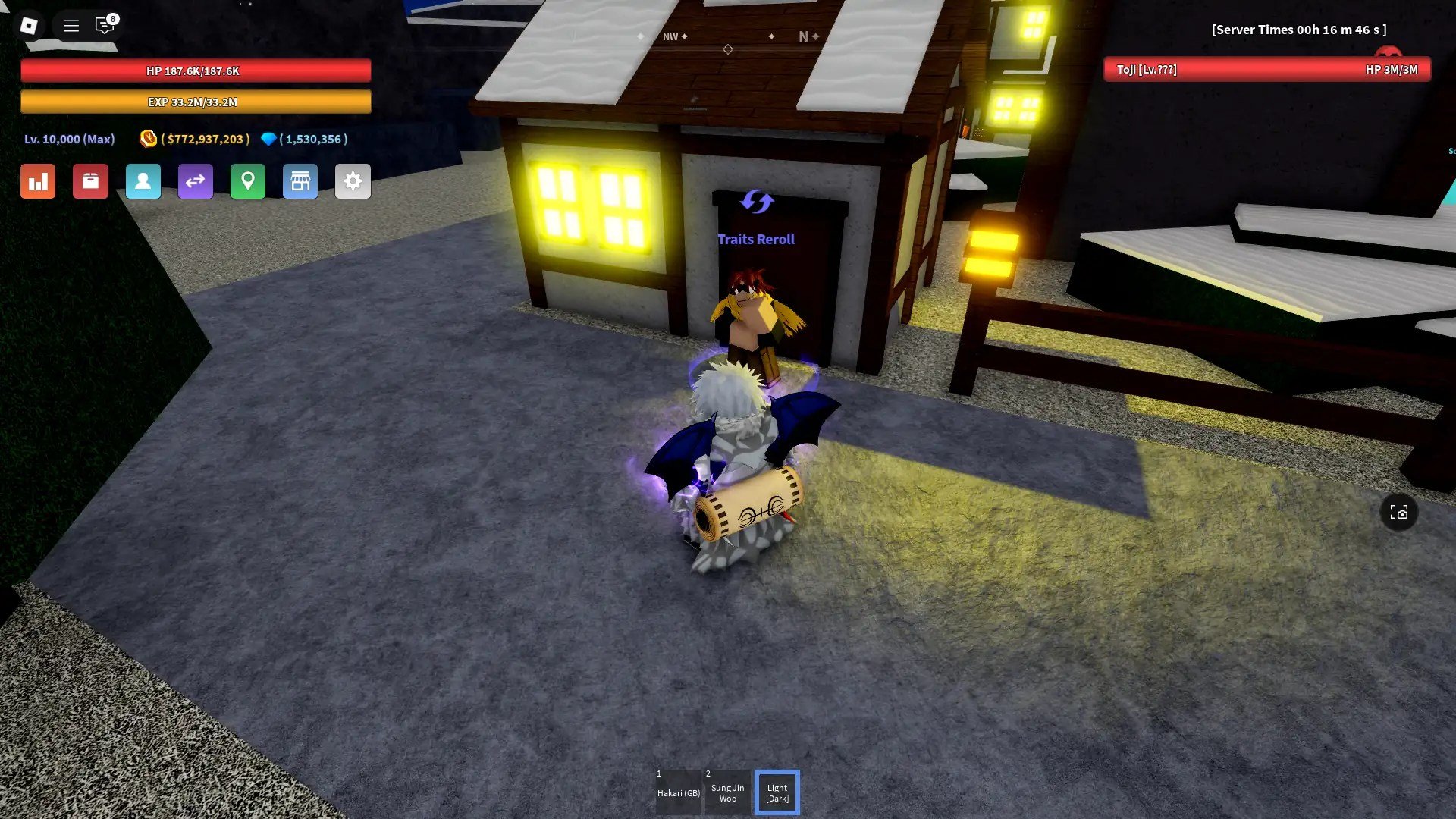 Lokalizacja NPC do rerollowania cech na Frost Town