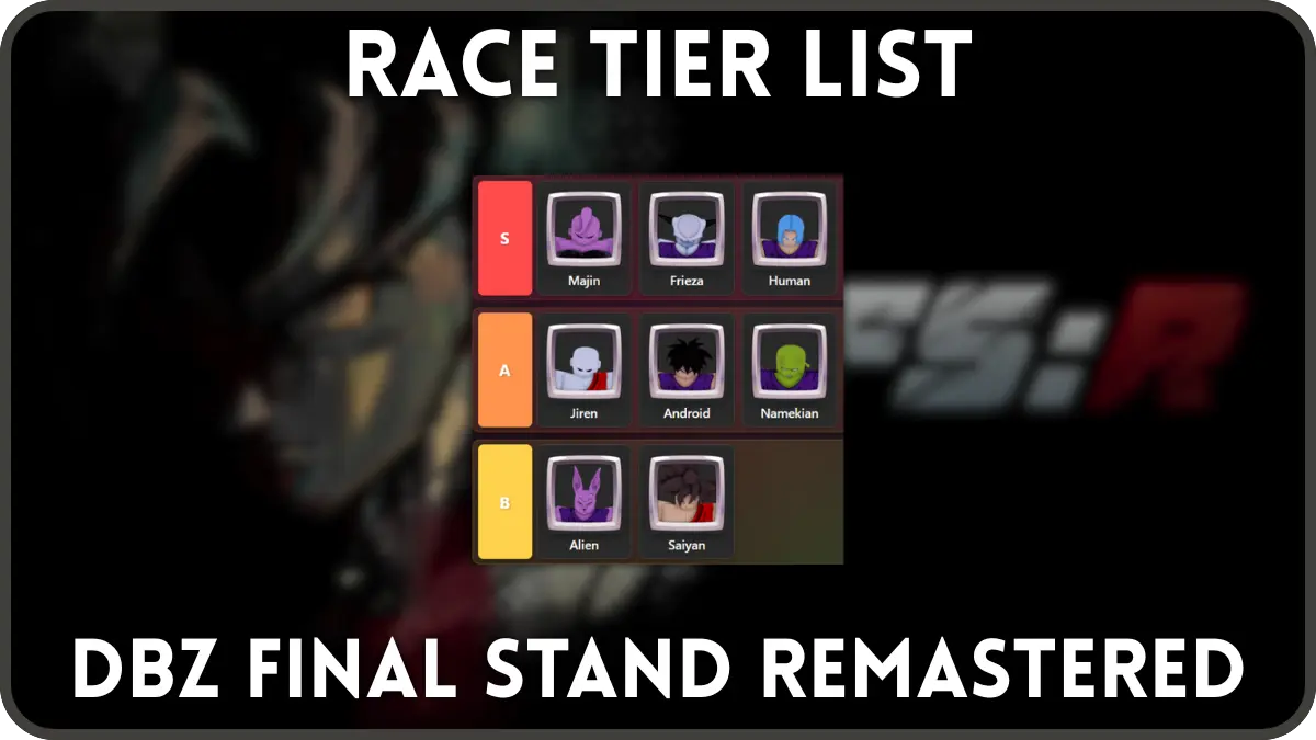 Ostateczna lista rankingowa ras w DBZ Final Stand Remastered