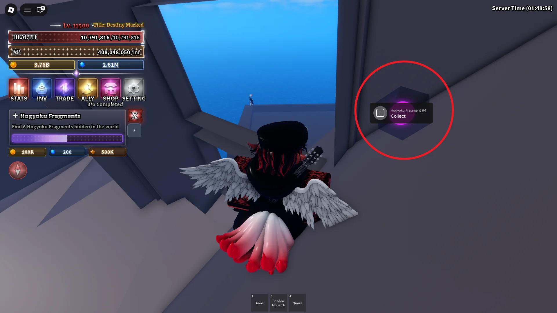 Lokalizacja Fragmentu Hogyoku #4 na Wyspie Shinjuku, potrzebnego do Zadania Hogyoku w Sailor Piece Roblox.