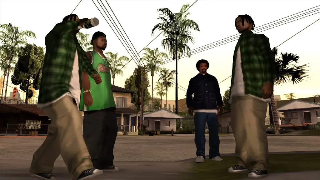 Zrzut ekranu z GTA San Andreas na PS2