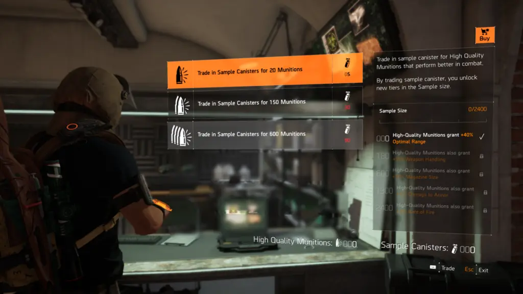 Używanie kanistrów z próbkami w The Division 2