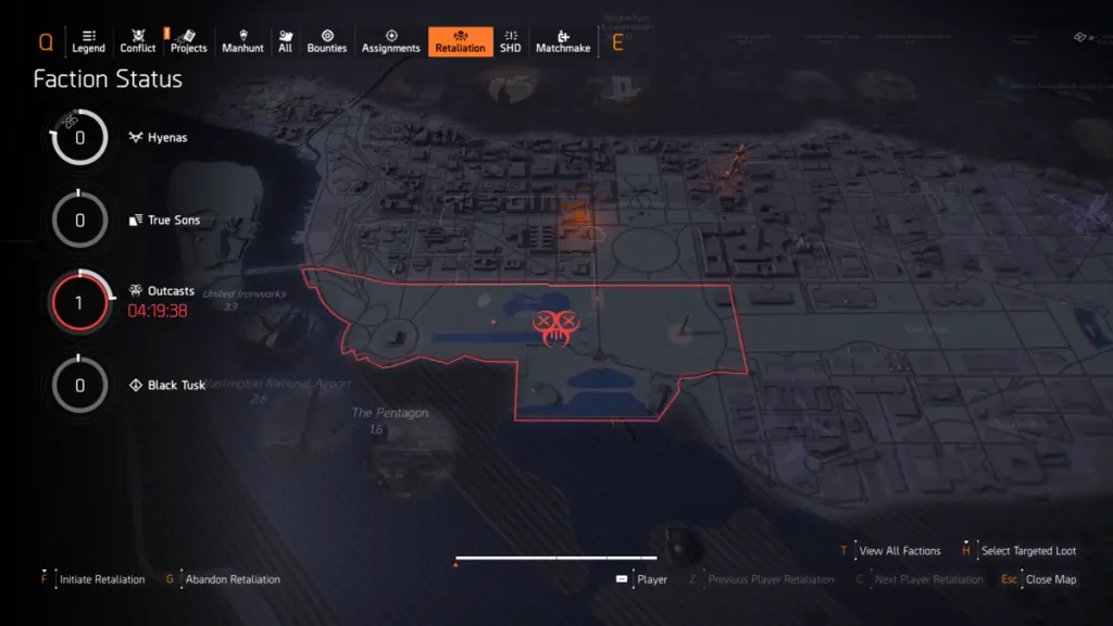 Rozpoczęcie misji Retaliacja w The Division 2